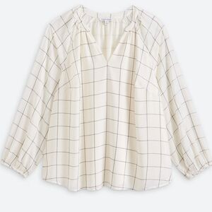 41 Hawthorn Ivory Checkered Blouse